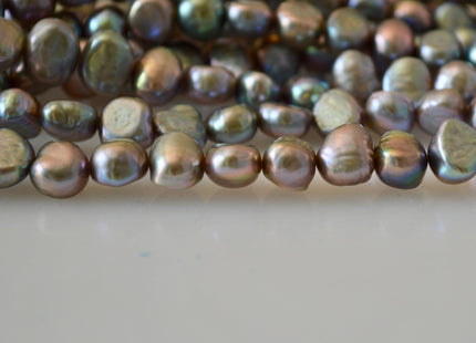 8-10mm Gray Pinkish Nugget Freshwater Pearl Beads Cultured Freshwater Pearls Genuine Natural Pearl #796