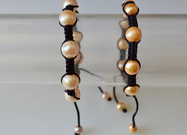 Adjustable Pearl Bracelet 7.5 to 10 inches Freshwater Pearl Bracelet #805