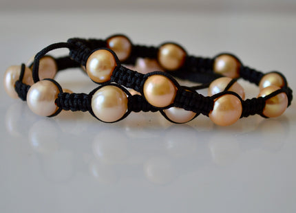 Adjustable Pearl Bracelet 7.5 to 10 inches Freshwater Pearl Bracelet #805