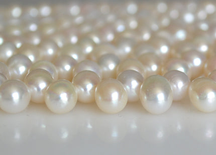 8x11-12mm Top Drilled Rice/Oval Freshwater Pearl Beads White Color Dancing Genuine Cultured Freshwater Pearls #744