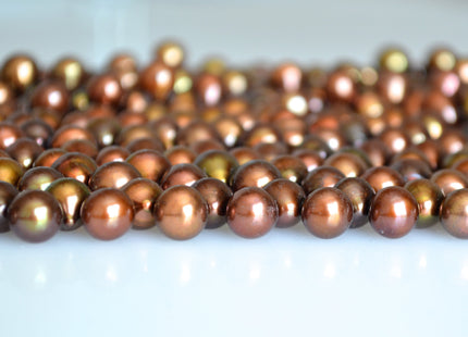 8-9x9-10mm Top Drilled Teardrop Freshwater Pearl Beads Luster Brown Color Dancing Genuine Cultured Freshwater Pearls #746