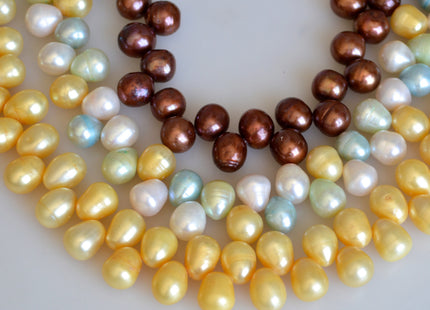 9x10-11mm Top Drilled Oval/Drop Shape Freshwater Pearl Beads Multi Colors Dancing Genuine Cultured Freshwater Pearls #751