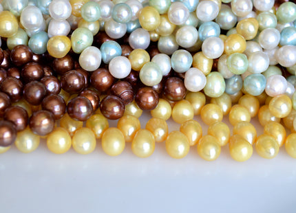 9x10-11mm Top Drilled Oval/Drop Shape Freshwater Pearl Beads Multi Colors Dancing Genuine Cultured Freshwater Pearls #751