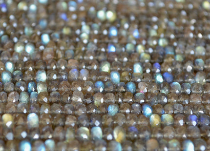 BEST DEAL 5 mm Or 6 mm AAA Good Quality Natural Rainbow Labradorite Natural Color Beads Faceted Rondelle Shape 10 Inches #2125