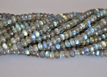 BEST DEAL 5 mm Or 6 mm AAA Good Quality Natural Rainbow Labradorite Natural Color Beads Faceted Rondelle Shape 10 Inches #2125