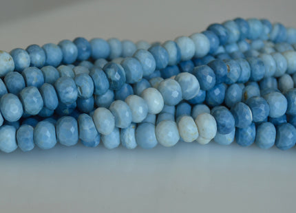 5-6x8mm Natural Gemstone Multi Pink and Blue Opal Beads Faceted Roundel 15 inches #2134