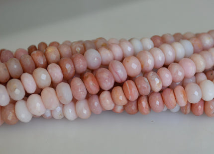 5-6x8mm Natural Gemstone Multi Pink and Blue Opal Beads Faceted Roundel 15 inches #2134