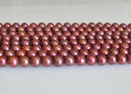 10 mm Cranberry Potato Freshwater Pearl Beads, Genuine Cultured Freshwater Pearls, Cranberry Red Freshwater Pearl Beads #531