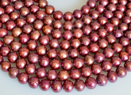 10 mm Cranberry Potato Freshwater Pearl Beads, Genuine Cultured Freshwater Pearls, Cranberry Red Freshwater Pearl Beads #531