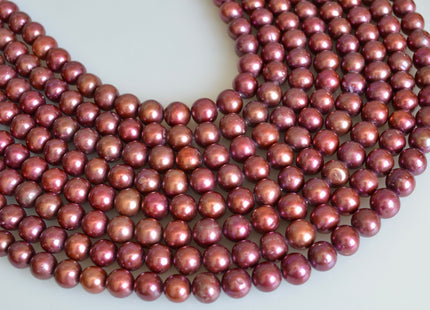 10 mm Cranberry Potato Freshwater Pearl Beads, Genuine Cultured Freshwater Pearls, Cranberry Red Freshwater Pearl Beads #531