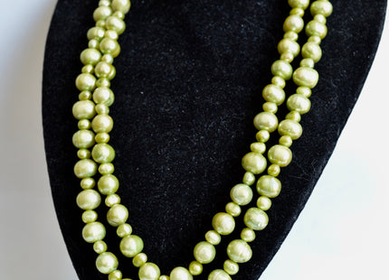 42 inches Apple Green Color 2 Sizes Potato Shape Freshwater Pearl Necklaces Long Necklace #810