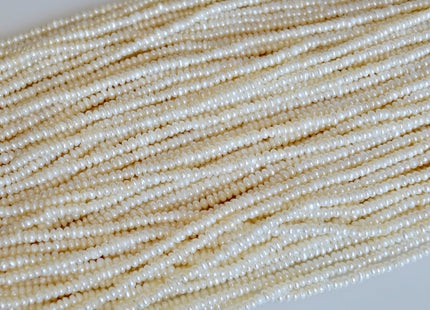 2x3 mm AAA Natural White Pearl Small Button Potato Freshwater Pearl Beads Genuine High Luster Seed Pearl #822