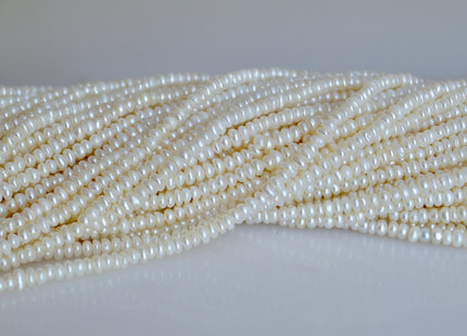 2x3 mm AAA Natural White Pearl Small Button Potato Freshwater Pearl Beads Genuine High Luster Seed Pearl #822