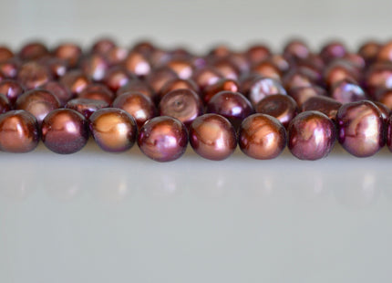 7-8mm Nugget Shape Merlot Color Freshwater Pearl Beads Genuine Pearl Beads #830