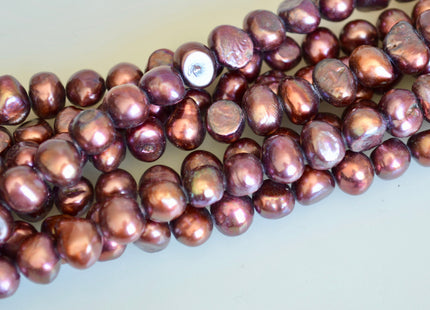 7-8mm Nugget Shape Merlot Color Freshwater Pearl Beads Genuine Pearl Beads #830