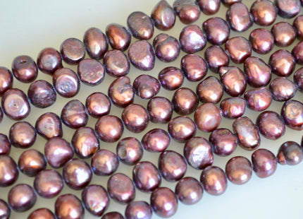 7-8mm Nugget Shape Merlot Color Freshwater Pearl Beads Genuine Pearl Beads #830