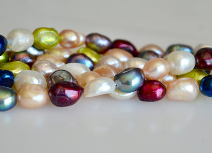 8-9mm Nugget Shape Multi Color Freshwater Pearl Beads Genuine Pearl Beads #826