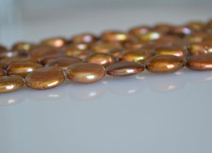 13 mm Freshwater Coin Pearl Copper Color, Cultured Freshwater Coin Pearl, Genuine Freshwater Pearl Beads, Loose Beads #148
