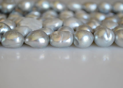 12-15x18 mm AA Jumbo Size Natural White Or Gray Rice/Oval Freshwater Pearl Irregular Nugget Beads Genuine Freshwater Pearls #394
