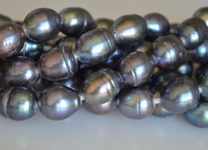 12 x 15 mm Large Hole Peacock Rice/Oval Genuine Freshwater Pearl Beads 2.2 mm Hole Pearl #380