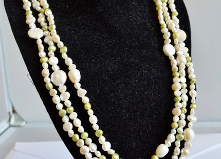 72 inches 6-12 mm Multi Color and Shape Freshwater Pearl Necklaces Long Pearl Necklace #845