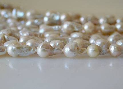 10-12x17-20 mm AAA Natural White Teardrop Baroque Pearl Beads Genuine High Luster Baroque Pearls #540