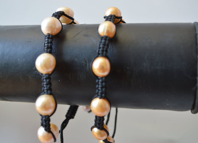 Adjustable Pearl Bracelet 7.5 to 10 inches Freshwater Pearl Bracelet #805