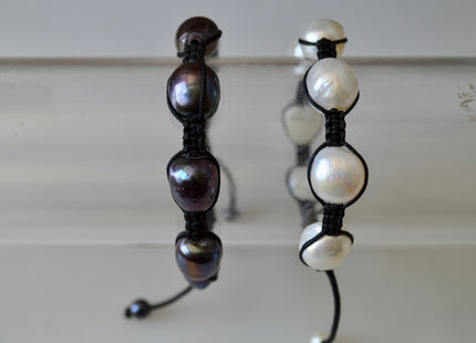 Adjustable Pearl Bracelet 7.5 to 10 inches Freshwater Pearl Bracelet #806