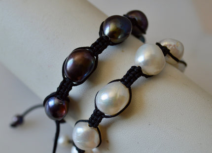 Adjustable Pearl Bracelet 7.5 to 10 inches Freshwater Pearl Bracelet #806