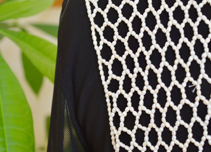 Hand Made Freshwater Pearl Vest Creamy White Rice Shape Pearl Vest Handicraft Pearl Vest #807