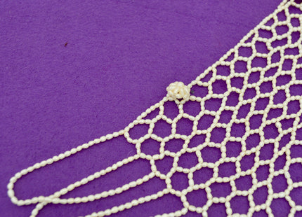 Hand Made Freshwater Pearl Vest Creamy White Rice Shape Pearl Vest Handicraft Pearl Vest #807