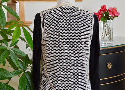 Hand Made Freshwater Pearl Vest Peach and Creamy White Rice Shape Pearl Vest Handicraft Pearl Vest #808