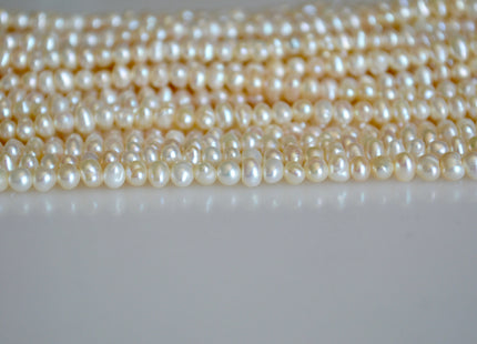 3.5-4 mm Natural White Freshwater Pearl Beads Small Potato White Freshwater Pearl Beads #823