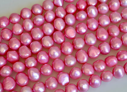 8-9mm Nugget Shape Pink Color Freshwater Pearl Beads Genuine Pearl Beads #828