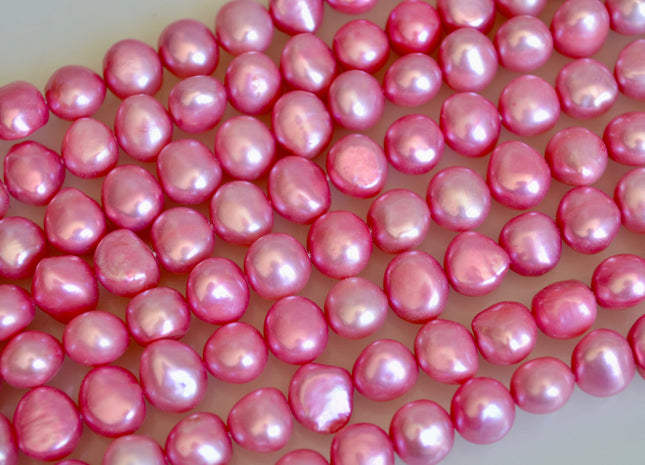 8-9mm Nugget Shape Pink Color Freshwater Pearl Beads Genuine Pearl Beads #828