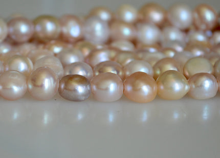 10-11mm Large Hole Multi Natural Color Nugget Shape Freshwater Pearl Beads 2mm Hole #871