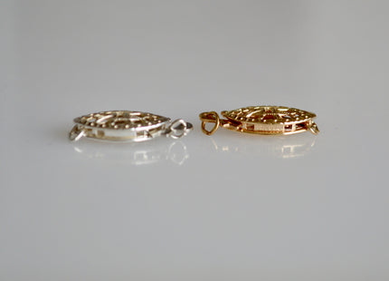 15x6mm Gold-Filled and 925 Sterling Silver Hook Clasp With Open Jump Rings Finding Clasp #10332