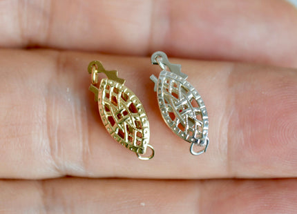 15x6mm Gold-Filled and 925 Sterling Silver Hook Clasp With Open Jump Rings Finding Clasp #10332
