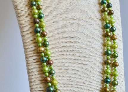 72 inches 5-9mm Multi Color and Potato Shape Freshwater Pearl Necklaces Long Pearl Necklace #846