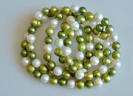 42 inches 9-10 mm Potato Shape Multi Color Freshwater Pearl Necklaces Long Pearl Necklace #847