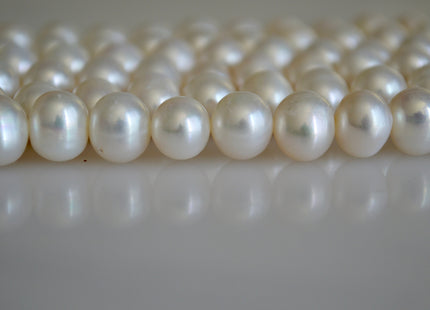 9-9.5 mm AA Natural White Potato Freshwater Pearls, Genuine Natural Pearl Beads, High Luster White Cultured Freshwater Pearls #227