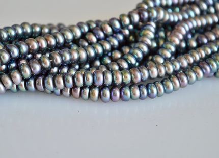 4x5-6mm & 5x6-7mm Button Rondelle Shape Freshwater Pearl Beads #865