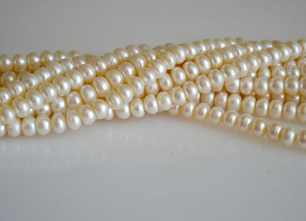 4x5-6mm & 5x6-7mm Button Rondelle Shape Freshwater Pearl Beads #865