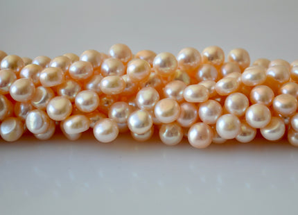 Natural Light Pink Round Button Freshwater Pearl Size 6.5-7 mm, Genuine Freshwater Pearl, Light pink Top Drilled Freshwater Pearls #38