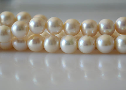 10-11 mm High Luster Natural White Potato Freshwater Pearl Beads, Genuine Cultured Pearls, White Natural Freshwater Pearl Beads #569