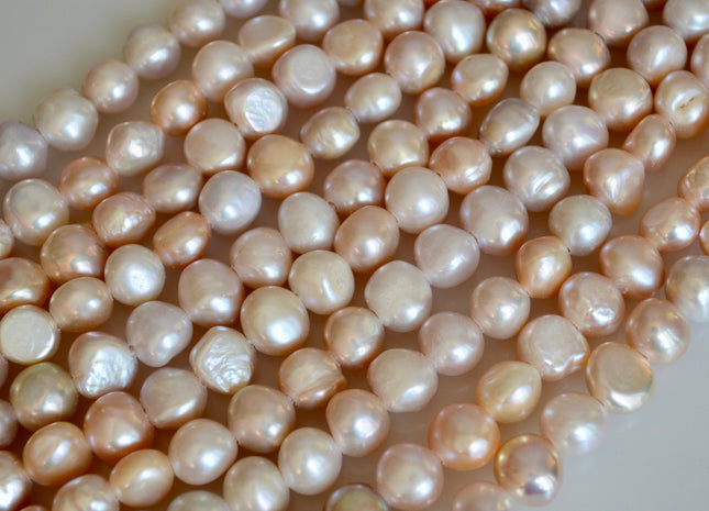 10-11mm Large Hole Multi Natural Color Nugget Shape Freshwater Pearl Beads 2mm Hole #871