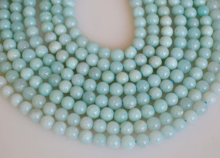 4mm 6mm 8mm 10mm AAA Smooth Round Amazonite Natural Blue Green Color Gemstone Beads 15 Inches Strand Genuine Quality Amazonite Beads #2140