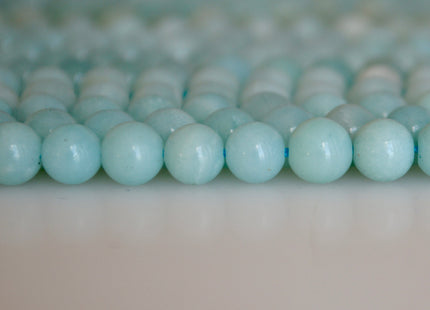 4mm 6mm 8mm 10mm AAA Smooth Round Amazonite Natural Blue Green Color Gemstone Beads 15 Inches Strand Genuine Quality Amazonite Beads #2140