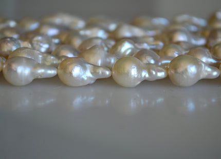 10-12x17-20 mm AAA Natural White Teardrop Baroque Pearl Beads Genuine High Luster Baroque Pearls #540