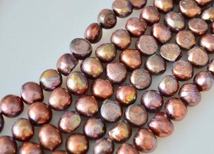 10-11mm AA Nugget Shape Dark Brown Color Genuine Freshwater Pearl Beads #915